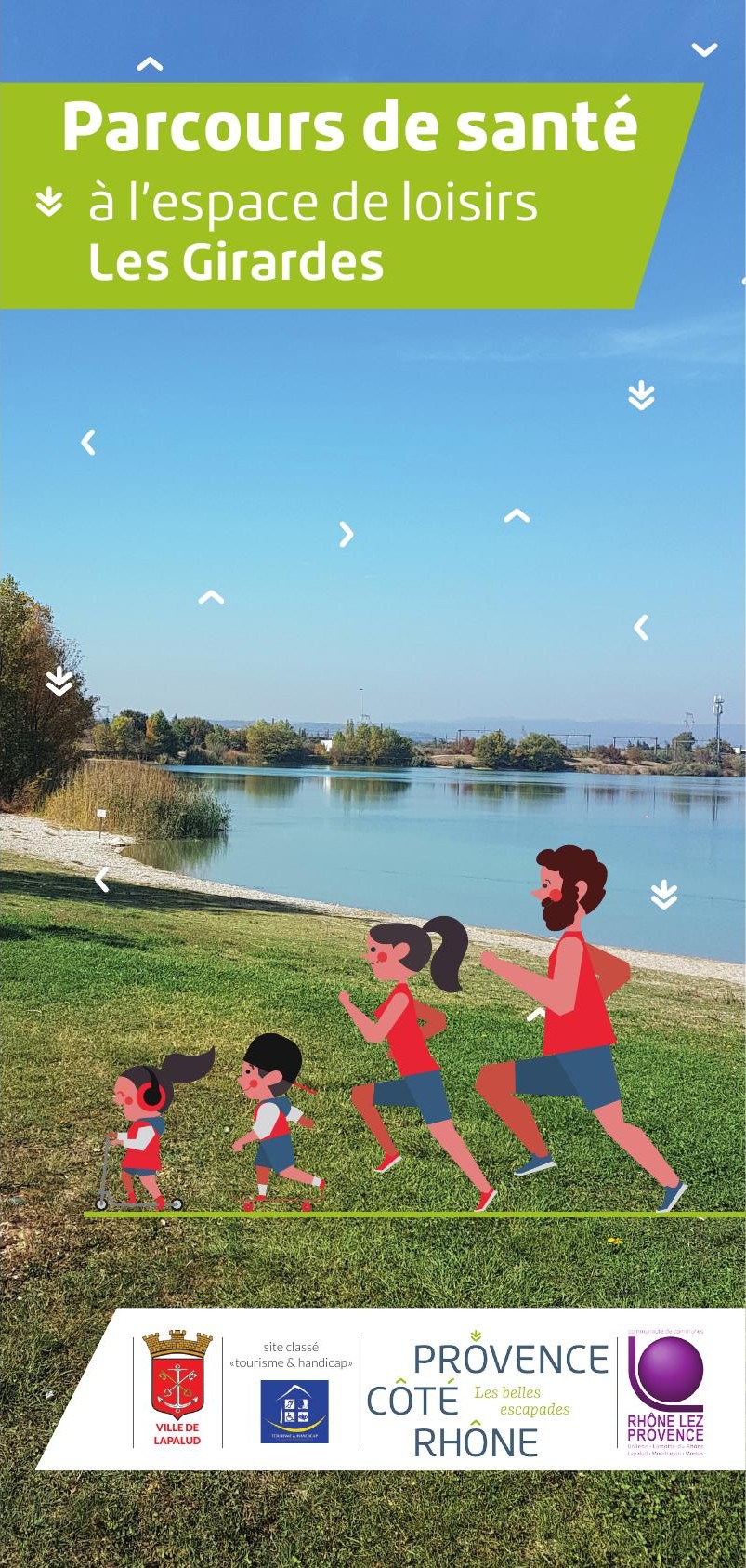 première page du flyer parcours santé disponible en téléchargement sur le site de la Mairie de Lapalud